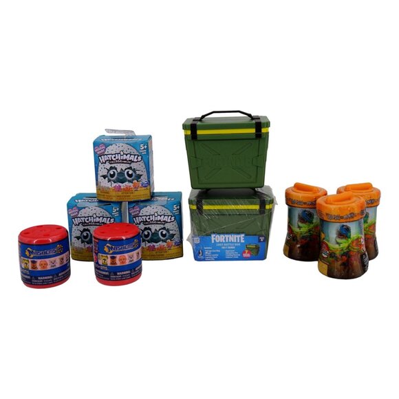 Lot of 10 Toys: 3 MadLab Untamed, 2 Mashems, 3 Hatchimals, 1 Fortnite Loot Battl - Picture 2 of 5